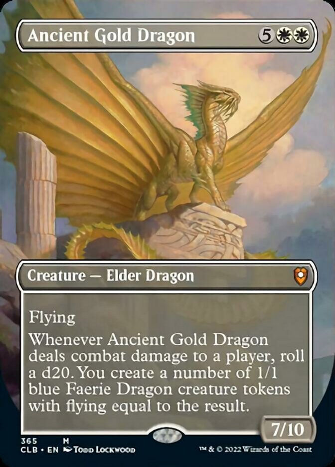 Ancient Gold Dragon (Borderless Alternate Art) [Commander Legends: Battle for Baldur's Gate] | Eastridge Sports Cards & Games