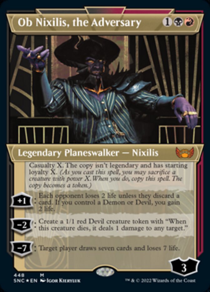 Ob Nixilis, the Adversary (Showcase Art Deco Foil Etched) [Streets of New Capenna] | Eastridge Sports Cards & Games