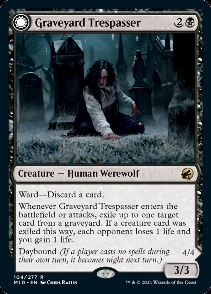 Graveyard Trespasser // Graveyard Glutton [Innistrad: Midnight Hunt] | Eastridge Sports Cards & Games