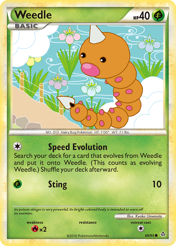 Weedle (69/95) [HeartGold & SoulSilver: Unleashed] | Eastridge Sports Cards & Games