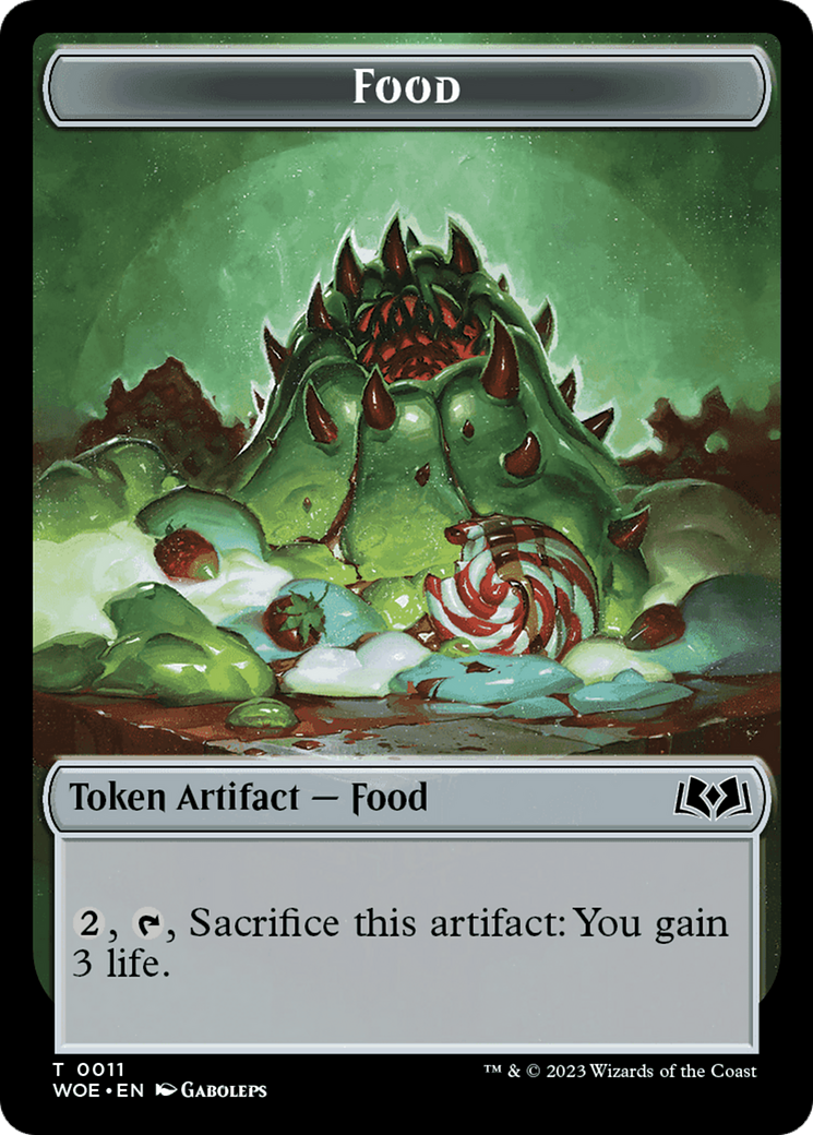 Faerie // Food (0011) Double-Sided Token [Wilds of Eldraine Tokens] | Eastridge Sports Cards & Games