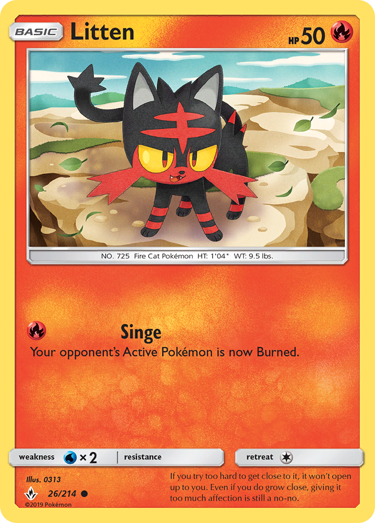 Litten (26/214) [Sun & Moon: Unbroken Bonds] | Eastridge Sports Cards & Games