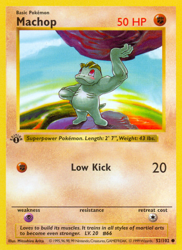 Machop (52/102) (Shadowless) [Base Set 1st Edition] | Eastridge Sports Cards & Games