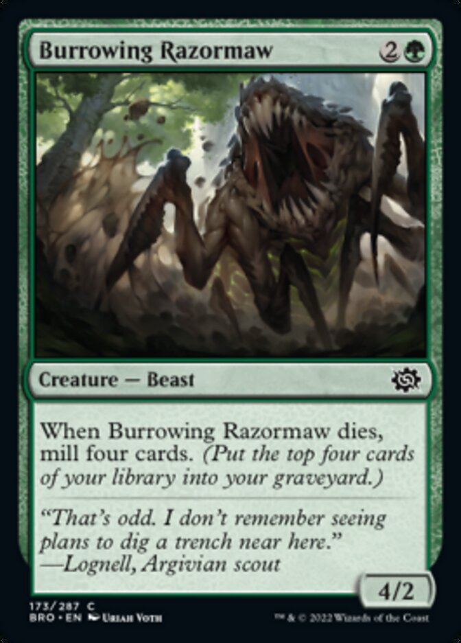 Burrowing Razormaw [The Brothers' War] | Eastridge Sports Cards & Games