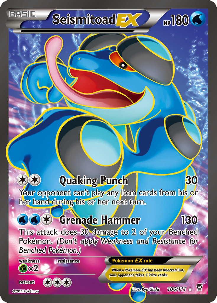Seismitoad EX (106/111) [XY: Furious Fists] | Eastridge Sports Cards & Games