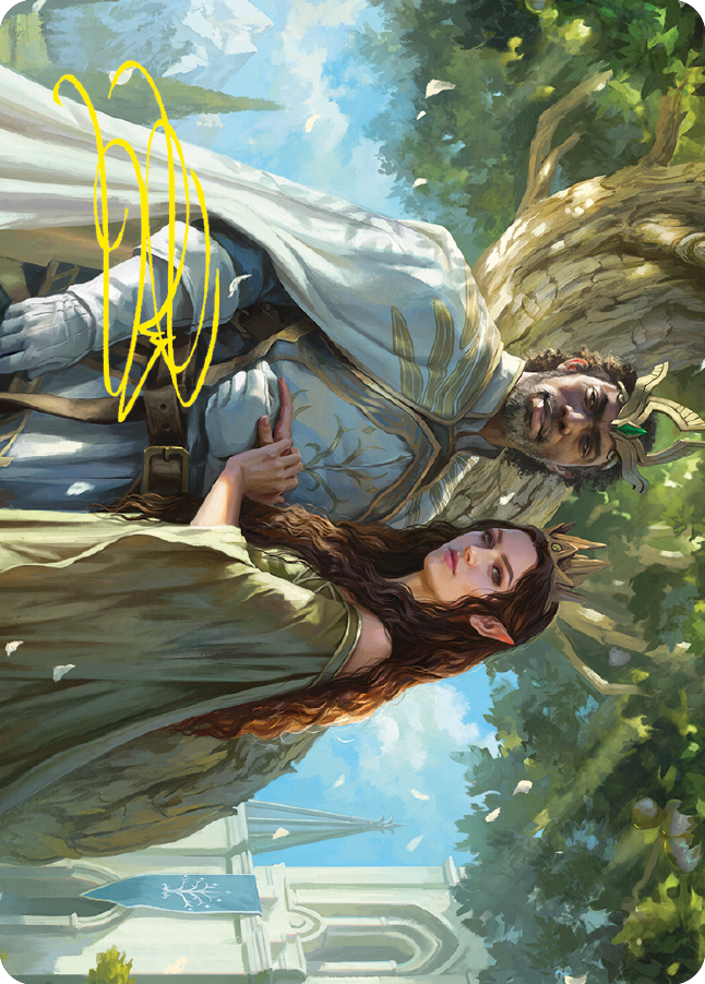 Aragorn and Arwen, Wed Art Card (Gold-Stamped Signature) [The Lord of the Rings: Tales of Middle-earth Art Series] | Eastridge Sports Cards & Games