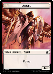 Saproling // Angel (0002) Double-Sided Token [Ravnica Remastered Tokens] | Eastridge Sports Cards & Games