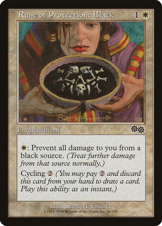 Rune of Protection: Black [Urza's Saga] | Eastridge Sports Cards & Games