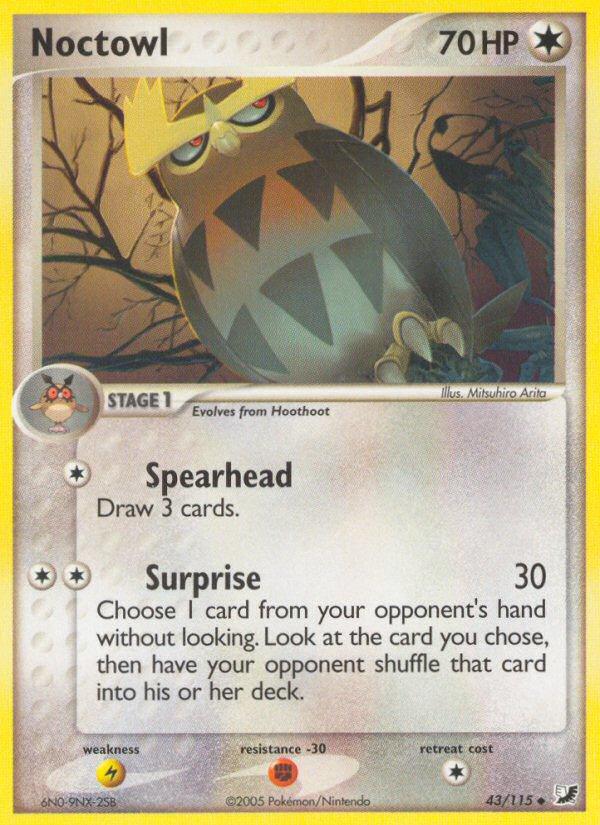 Noctowl (43/115) [EX: Unseen Forces] | Eastridge Sports Cards & Games