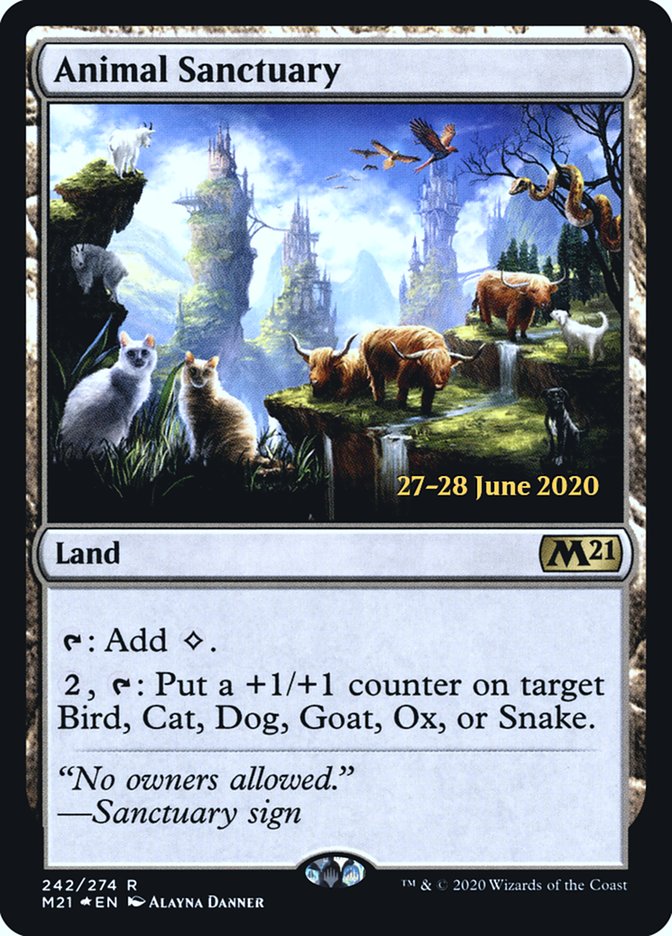 Animal Sanctuary  [Core Set 2021 Prerelease Promos] | Eastridge Sports Cards & Games