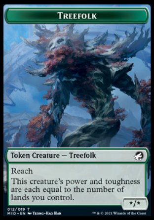 Treefolk Token [Innistrad: Midnight Hunt Tokens] | Eastridge Sports Cards & Games