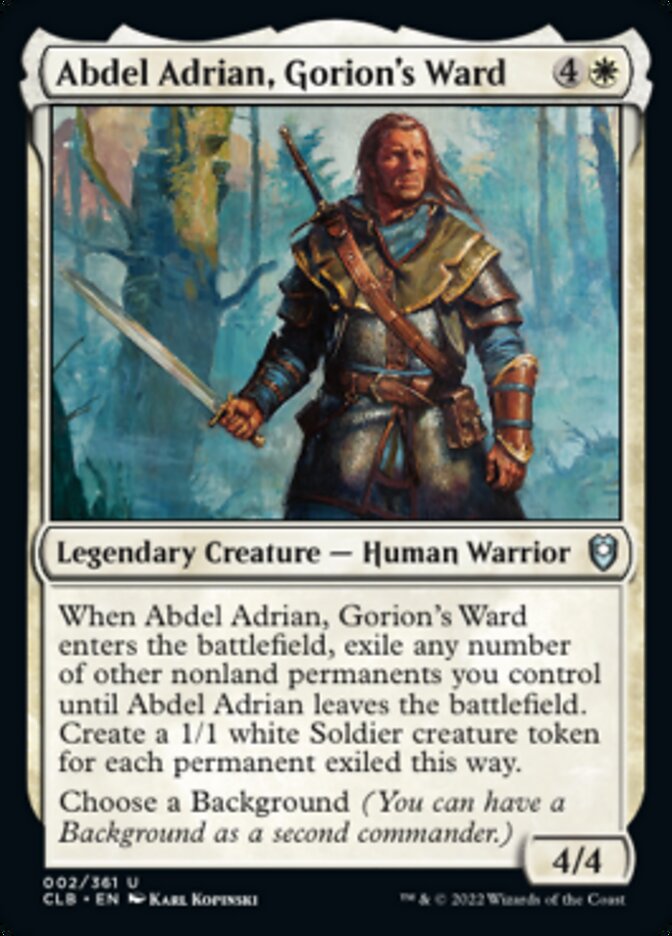 Abdel Adrian, Gorion's Ward [Commander Legends: Battle for Baldur's Gate] | Eastridge Sports Cards & Games