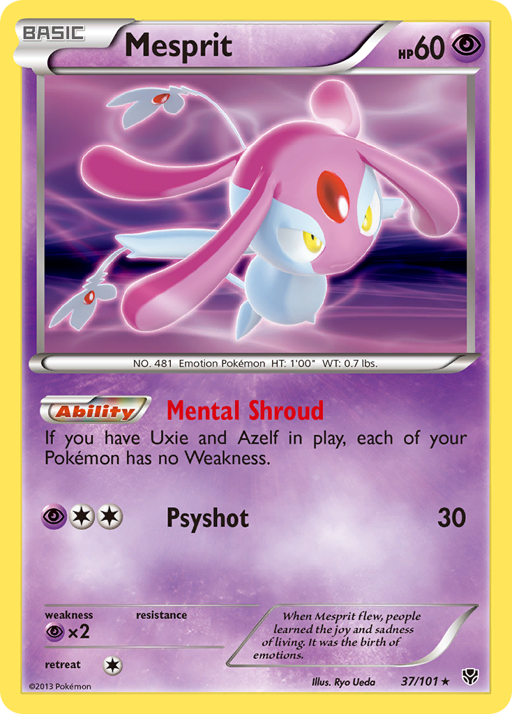 Mesprit (37/101) [Black & White: Plasma Blast] | Eastridge Sports Cards & Games