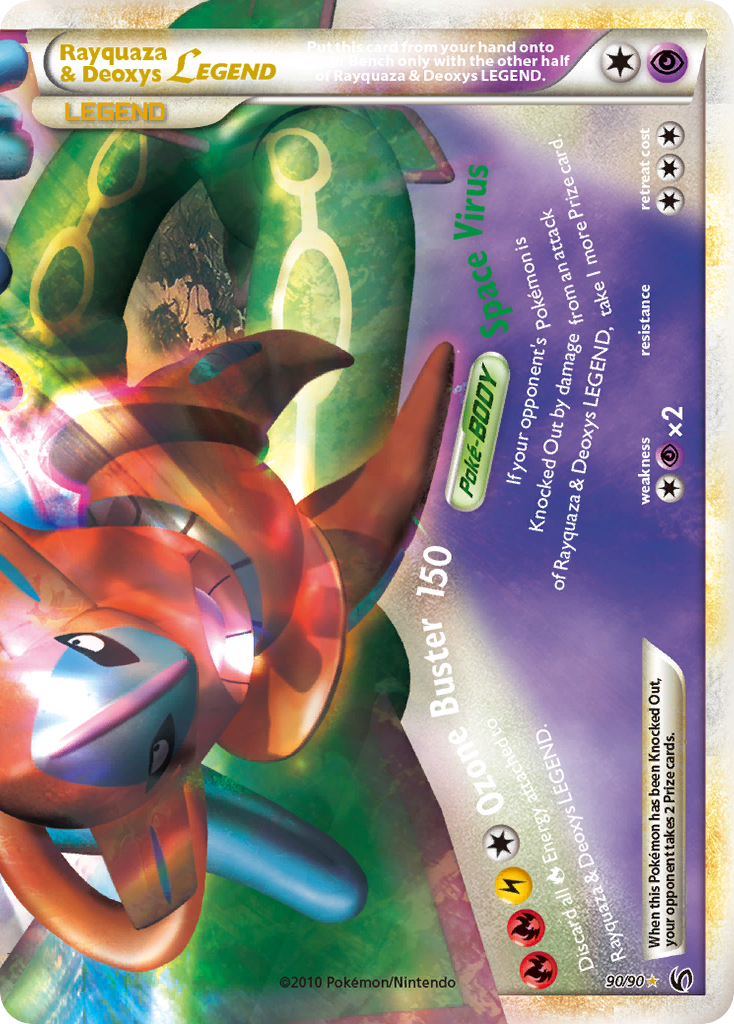 Rayquaza & Deoxys LEGEND (90/90) [HeartGold & SoulSilver: Undaunted] | Eastridge Sports Cards & Games