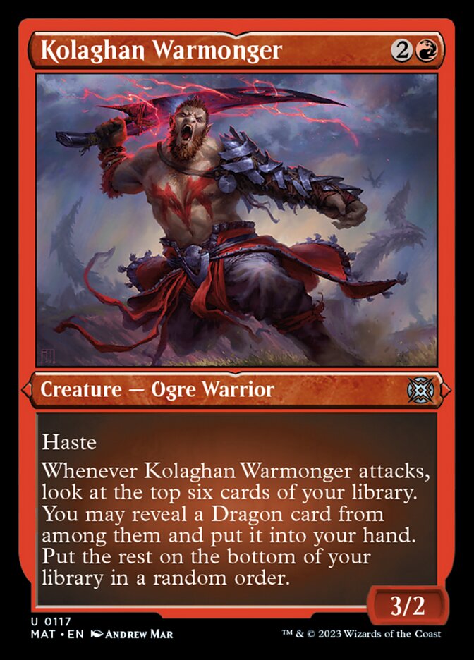 Kolaghan Warmonger (Foil Etched) [March of the Machine: The Aftermath] | Eastridge Sports Cards & Games