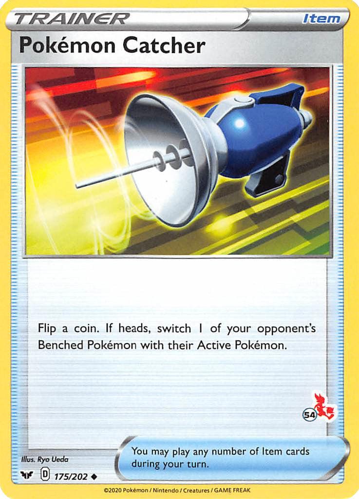 Pokemon Catcher (175/202) (Cinderace Stamp #54) [Battle Academy 2022] | Eastridge Sports Cards & Games