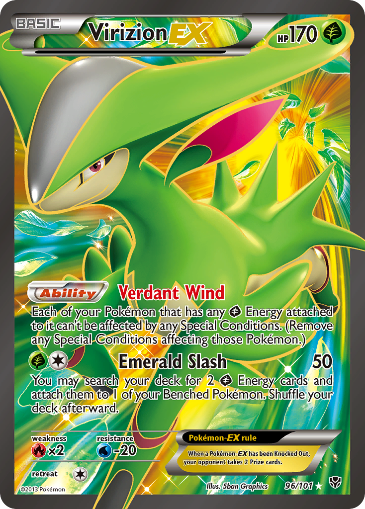 Virizion EX (96/101) [Black & White: Plasma Blast] | Eastridge Sports Cards & Games