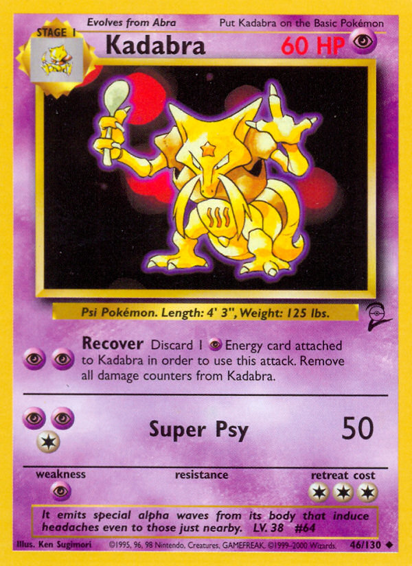 Kadabra (46/130) [Base Set 2] | Eastridge Sports Cards & Games