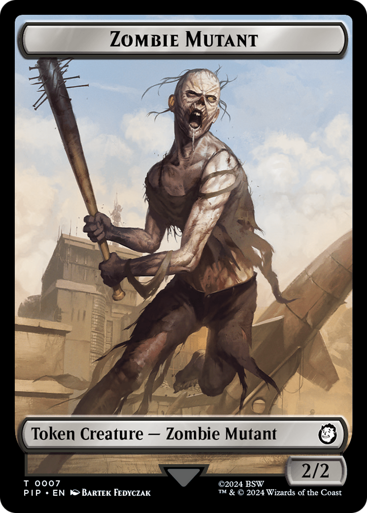 Junk // Zombie Mutant Double-Sided Token [Fallout Tokens] | Eastridge Sports Cards & Games