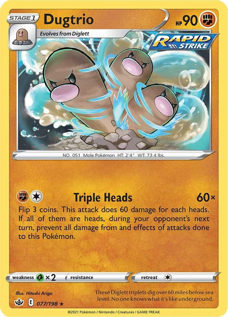 Dugtrio (077/198) [Sword & Shield: Chilling Reign] | Eastridge Sports Cards & Games