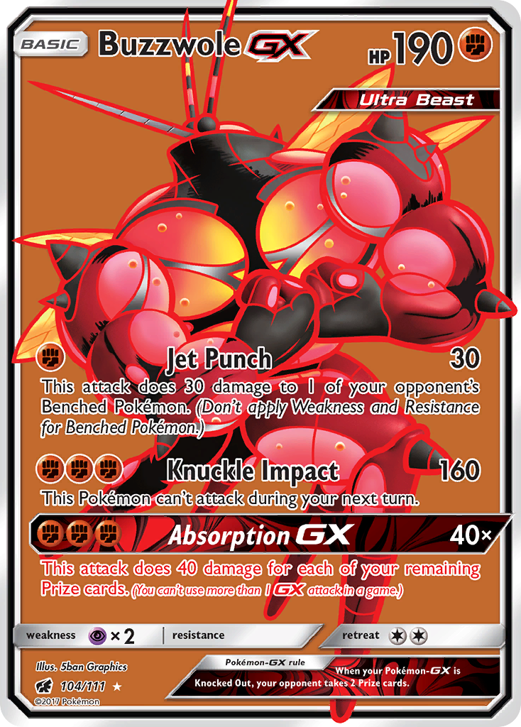 Buzzwole GX (104/111) [Sun & Moon: Crimson Invasion] | Eastridge Sports Cards & Games