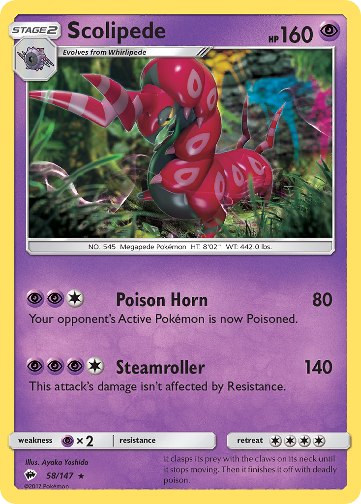 Scolipede (58/147) [Sun & Moon: Burning Shadows] | Eastridge Sports Cards & Games