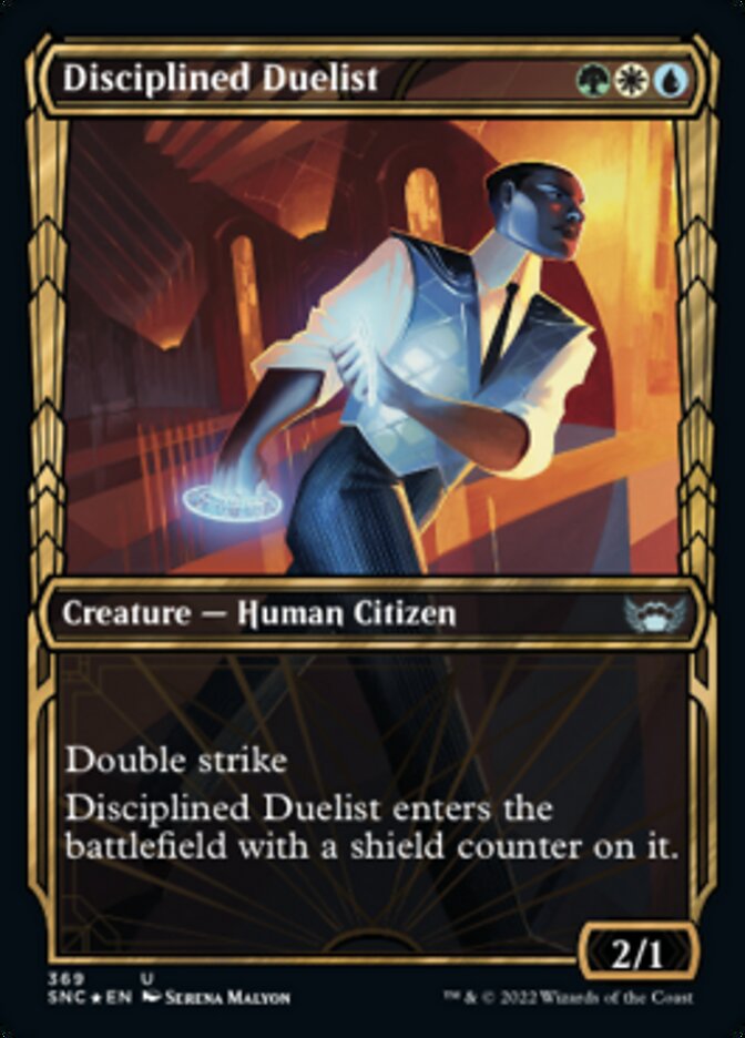 Disciplined Duelist (Showcase Golden Age Gilded Foil) [Streets of New Capenna] | Eastridge Sports Cards & Games