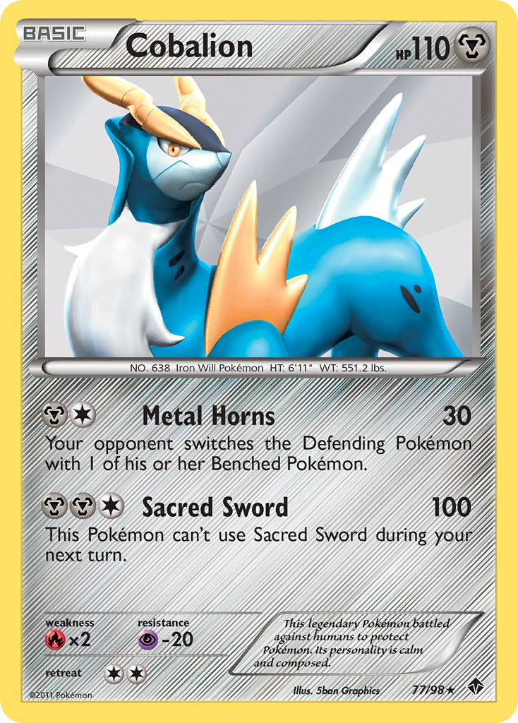 Cobalion (77/98) [Black & White: Emerging Powers] | Eastridge Sports Cards & Games