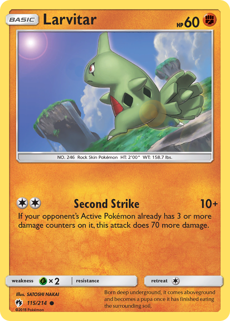 Larvitar (115/214) [Sun & Moon: Lost Thunder] | Eastridge Sports Cards & Games