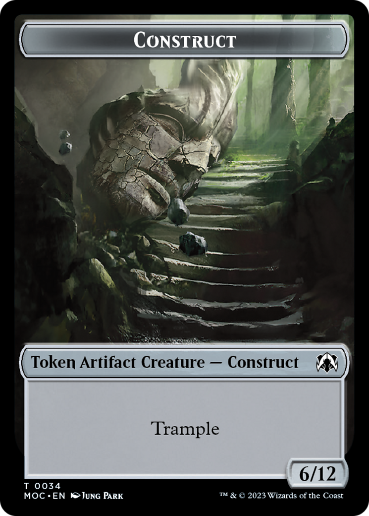 Phyrexian Golem // Construct Double-Sided Token [March of the Machine Commander Tokens] | Eastridge Sports Cards & Games