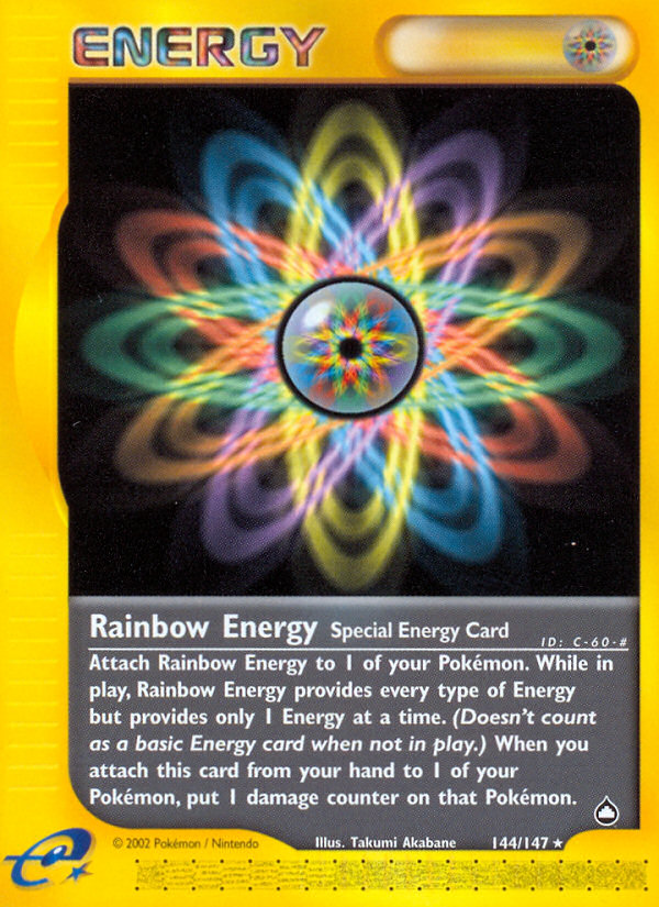 Rainbow Energy (144/147) [Aquapolis] | Eastridge Sports Cards & Games