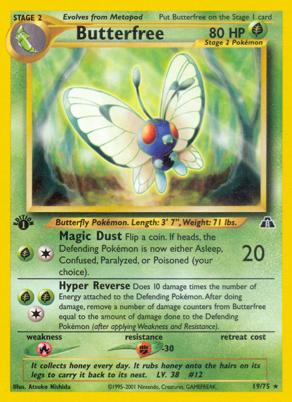 Butterfree (19/75) [Neo Discovery 1st Edition] | Eastridge Sports Cards & Games