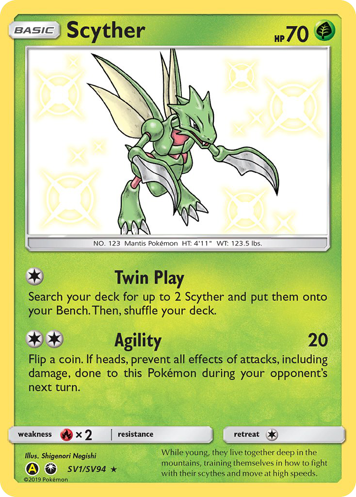 Scyther (SV1/SV94) [Sun & Moon: Hidden Fates - Shiny Vault] | Eastridge Sports Cards & Games