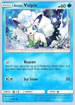 Alolan Vulpix (21/145) (Ice Path FTW - Zachary Bokhari) [World Championships 2017] | Eastridge Sports Cards & Games