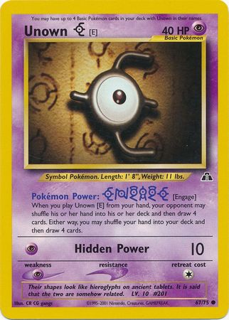 Unown [E] (67/75) [Neo Discovery Unlimited] | Eastridge Sports Cards & Games