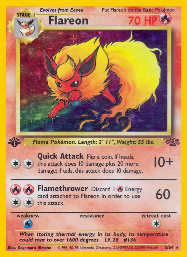 Flareon (3/64) [Jungle 1st Edition] | Eastridge Sports Cards & Games