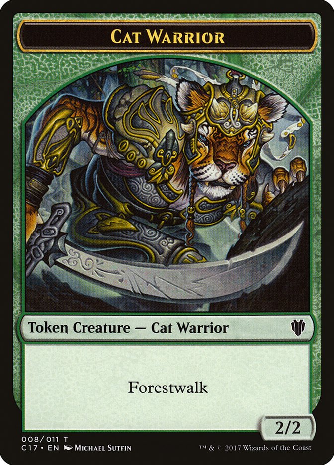 Cat Warrior Token [Commander 2017 Tokens] | Eastridge Sports Cards & Games