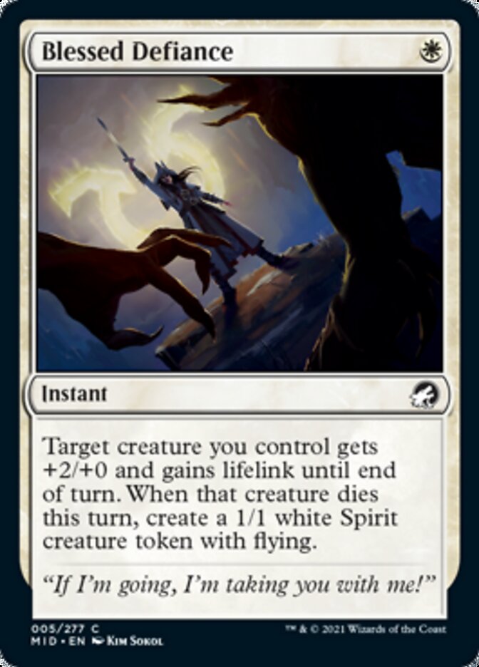 Blessed Defiance [Innistrad: Midnight Hunt] | Eastridge Sports Cards & Games