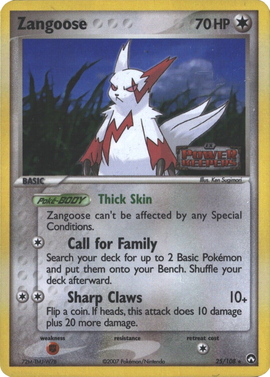 Zangoose (25/108) (Stamped) [EX: Power Keepers] | Eastridge Sports Cards & Games