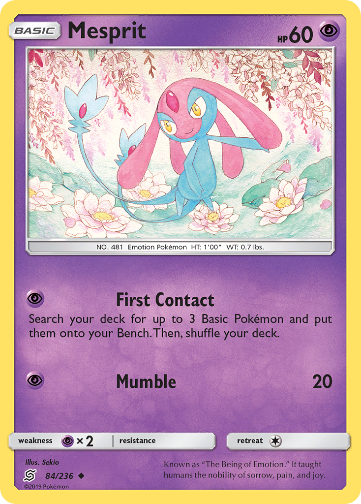 Mesprit (84/236) [Sun & Moon: Unified Minds] | Eastridge Sports Cards & Games