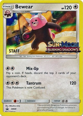 Bewear (SM49) (Staff Prerelease Promo) [Sun & Moon: Black Star Promos] | Eastridge Sports Cards & Games