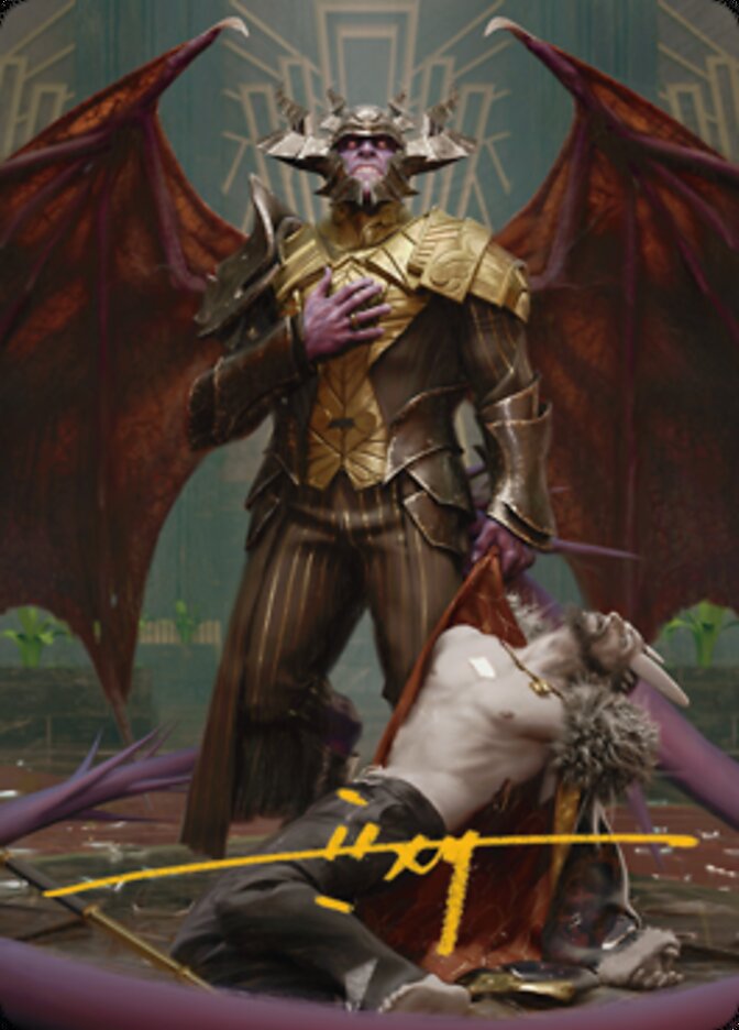 Ob Nixilis, the Adversary 1 Art Card (Gold-Stamped Signature) [Streets of New Capenna Art Series] | Eastridge Sports Cards & Games