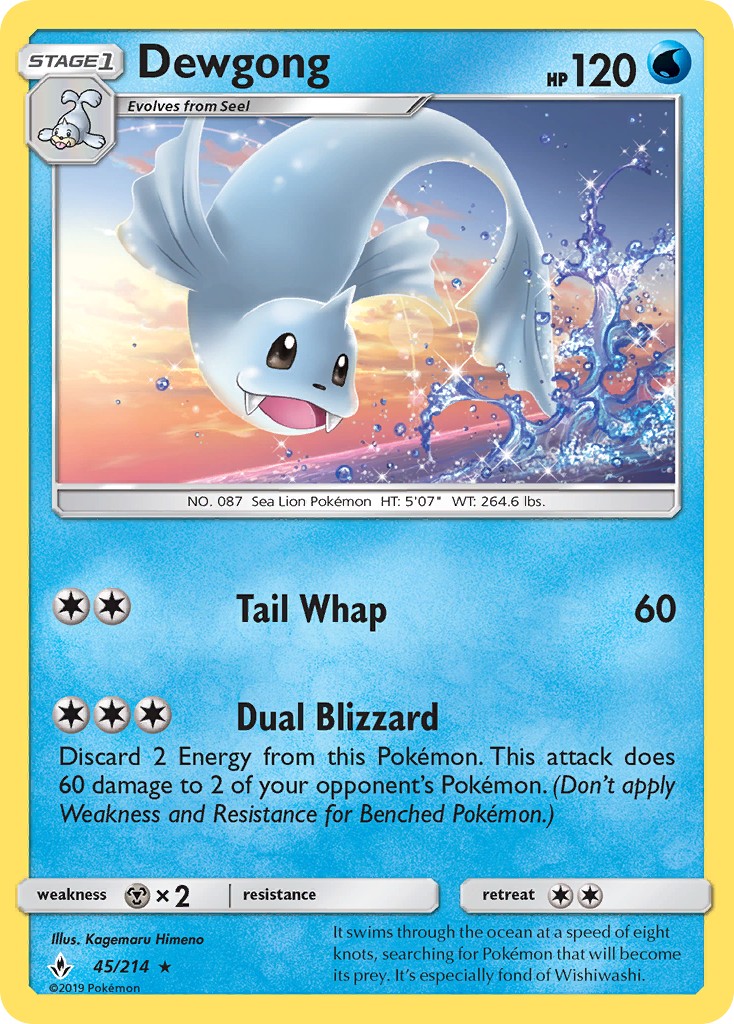 Dewgong (45/214) [Sun & Moon: Unbroken Bonds] | Eastridge Sports Cards & Games