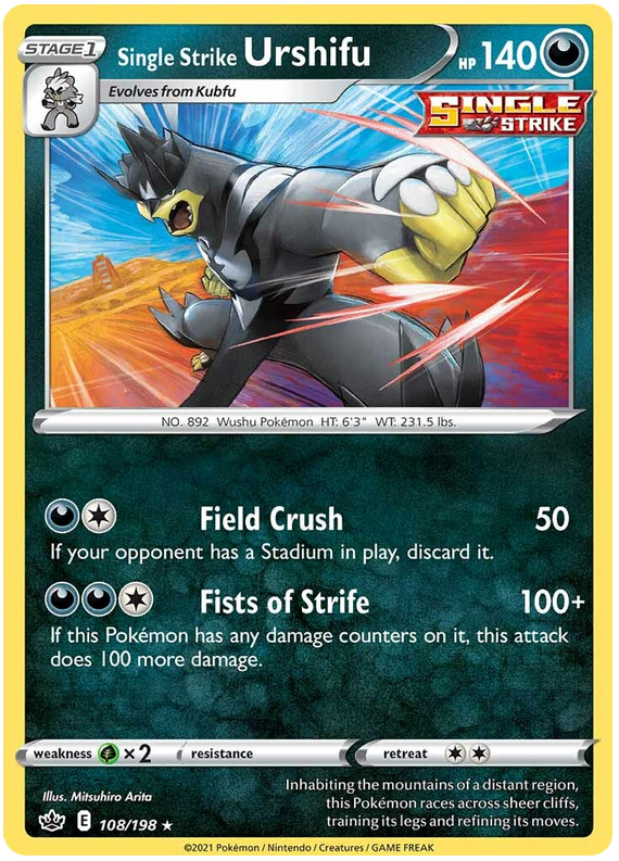 Single Strike Urshifu (108/198) [Sword & Shield: Chilling Reign] | Eastridge Sports Cards & Games