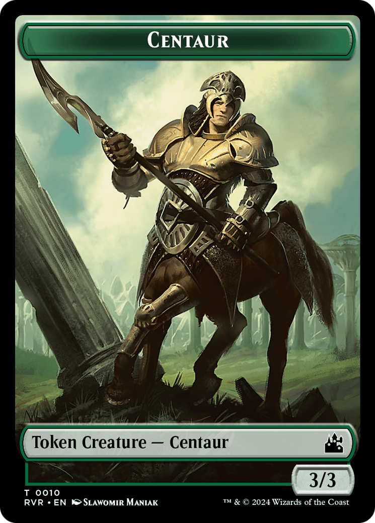 Spirit (0018) // Centaur Double-Sided Token [Ravnica Remastered Tokens] | Eastridge Sports Cards & Games