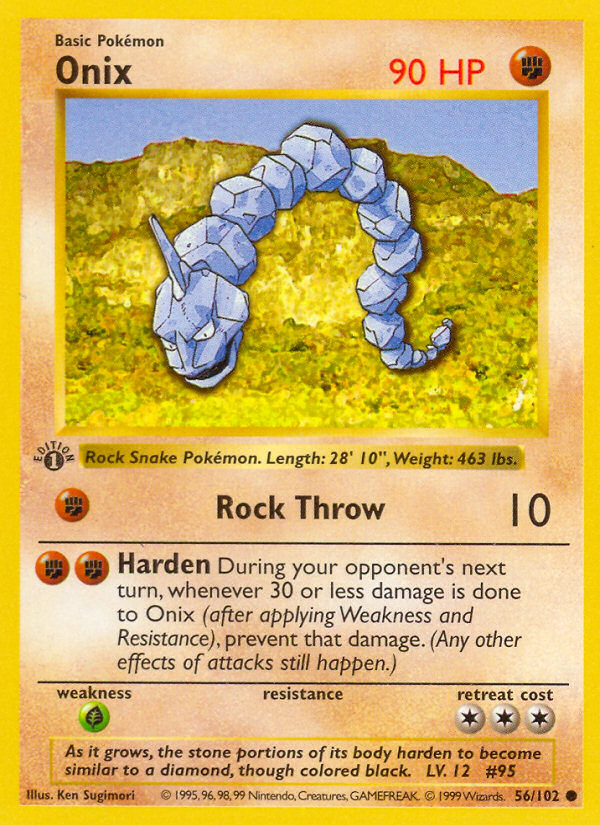 Onix (56/102) (Shadowless) [Base Set 1st Edition] | Eastridge Sports Cards & Games