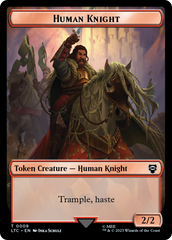 Human Knight // Human Double-Sided Token [The Lord of the Rings: Tales of Middle-Earth Commander Tokens] | Eastridge Sports Cards & Games