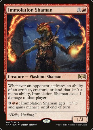 Immolation Shaman [Ravnica Allegiance] | Eastridge Sports Cards & Games