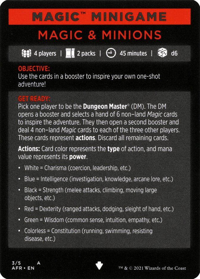 Magic & Minions (Magic Minigame) [Dungeons & Dragons: Adventures in the Forgotten Realms Minigame] | Eastridge Sports Cards & Games