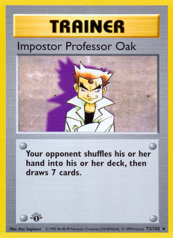 Impostor Professor Oak (73/102) (Shadowless) [Base Set 1st Edition] | Eastridge Sports Cards & Games